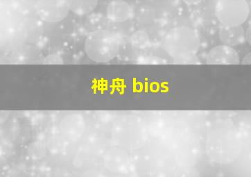 神舟 bios